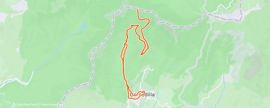 Map of the activity, Bicicleta por la tarde