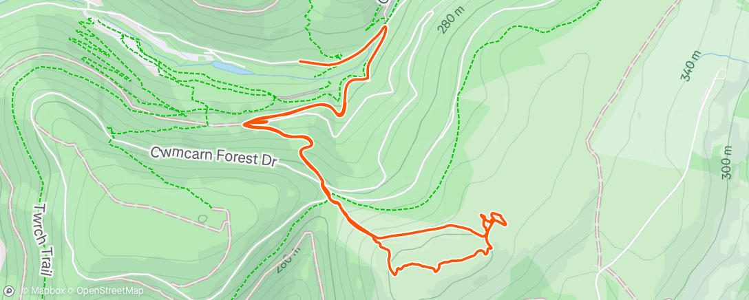 Map of the activity, Afternoon Walk