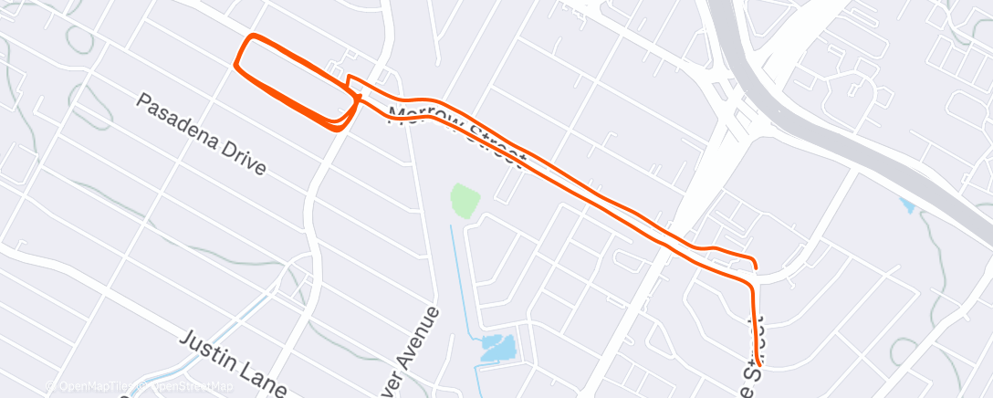 Map of the activity, Morning Run