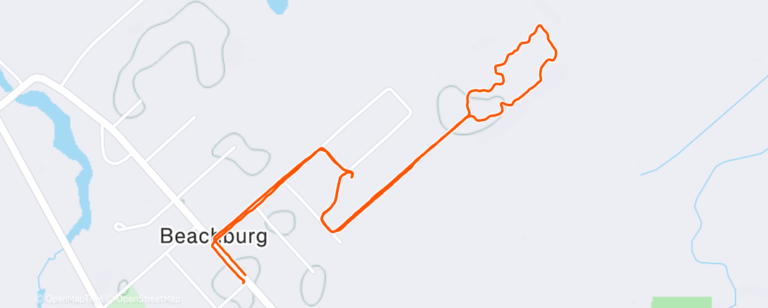 Map of the activity, Afternoon Walk