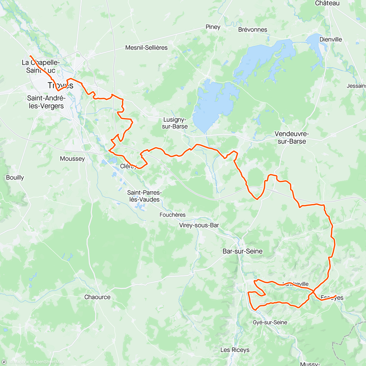 Map of the activity, TDF stage 9 recon