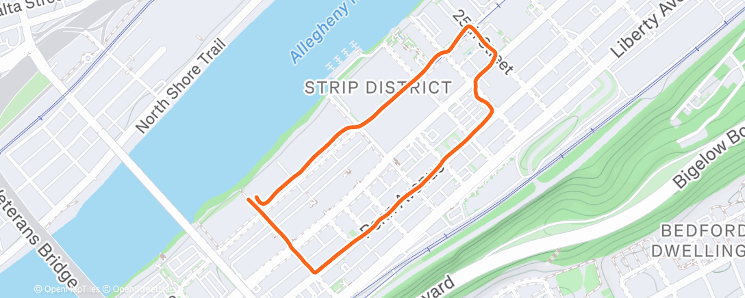 Map of the activity, Morning Walk