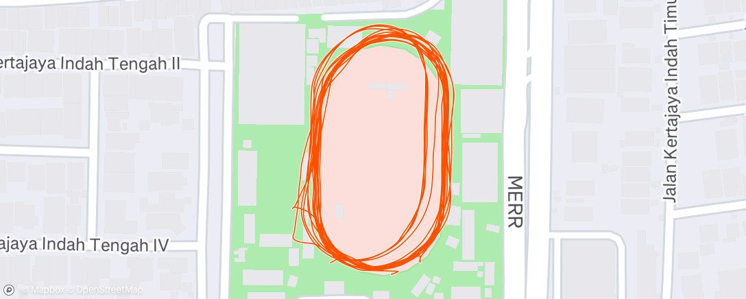 Map of the activity, Evening Run