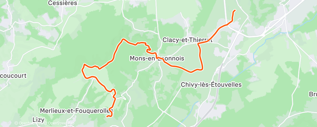 Mappa dell'attività Morning Ride