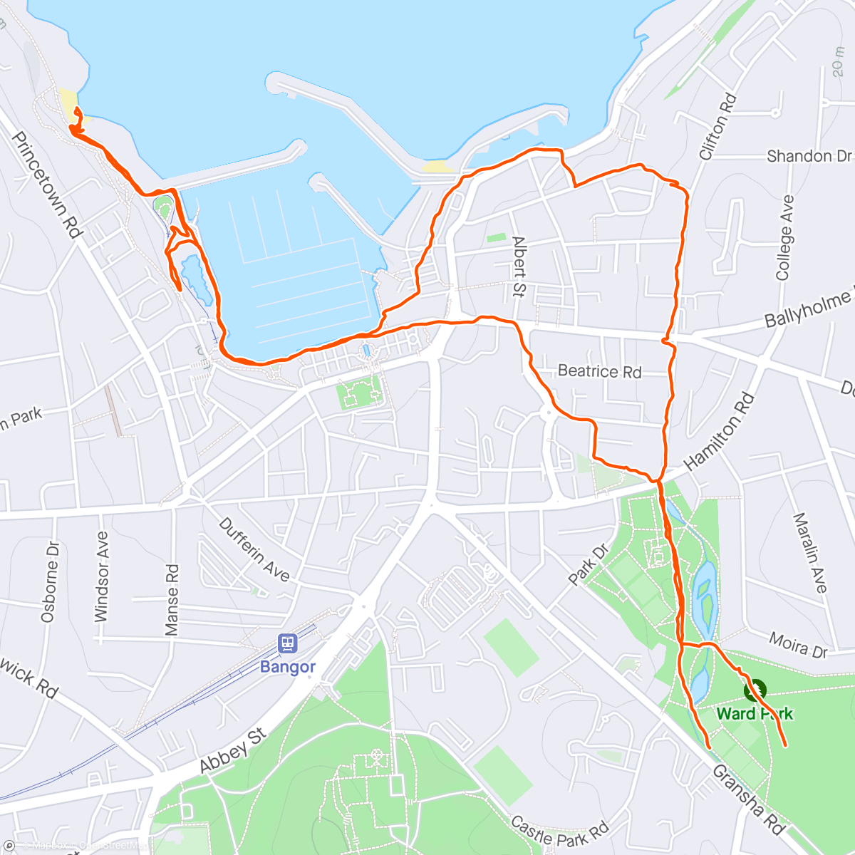Map of the activity, Dander with Jake 🐕