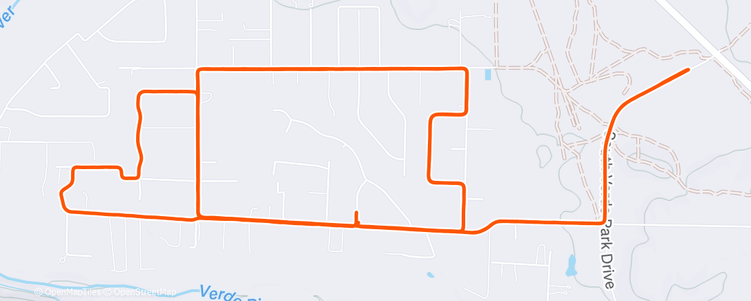 Map of the activity, 3x3 Mile @ ~HMP