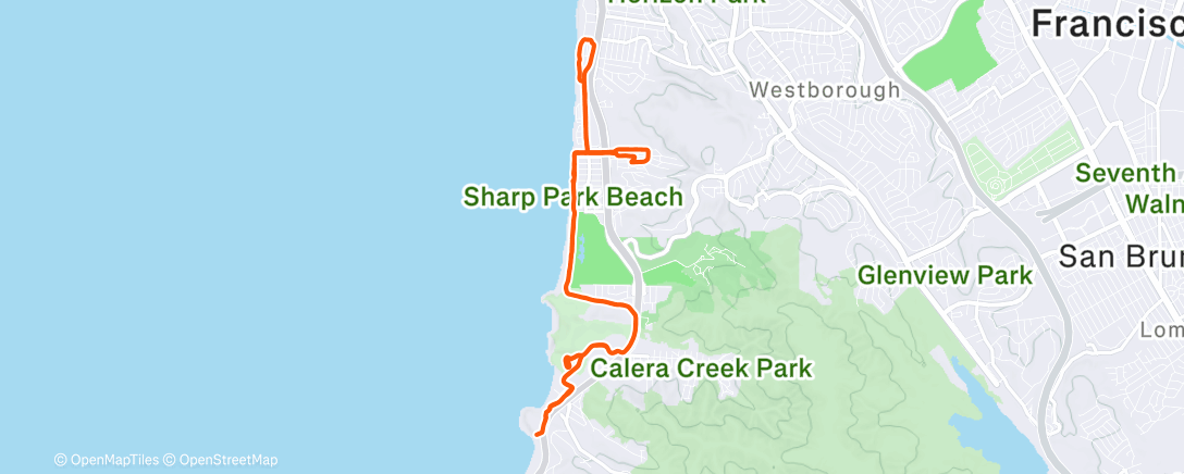Map of the activity, Morning Run