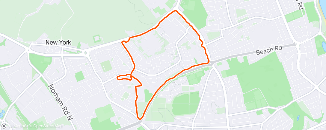 Map of the activity, 3 mile Jog walk with the 🐶