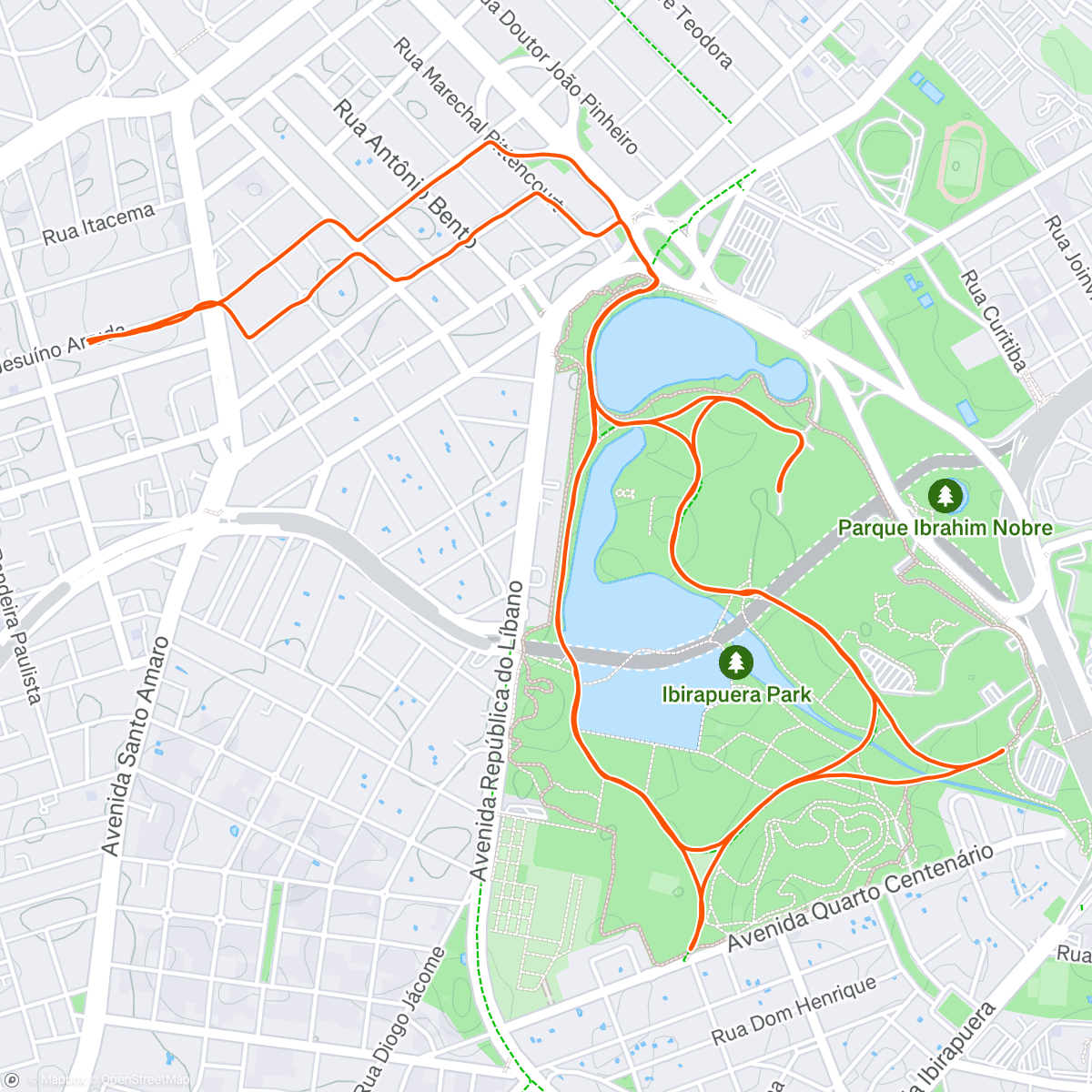 Map of the activity, 朝のランニング