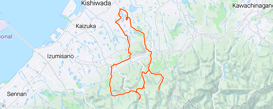Map of the activity, 牛滝→塔原→蕎原→たわわ