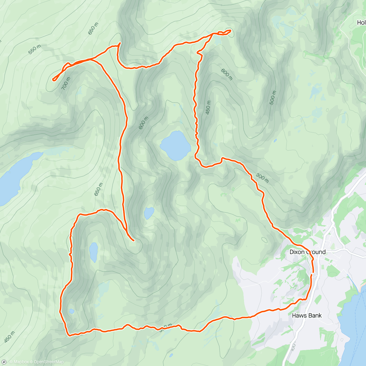 Map of the activity, Clag on the Crag