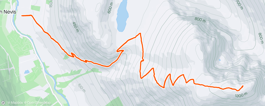 Map of the activity, Ben Nevis. First of the three peaks