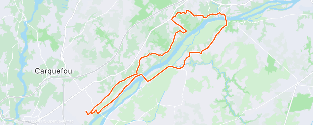 Карта физической активности (Sortie vélo dans l'après-midi)