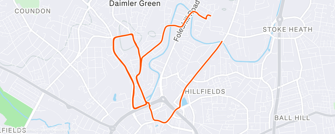 Map of the activity, Morning Run - Back on the Sunday Laps