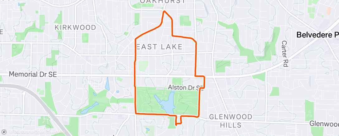 Map of the activity, Lunch Run