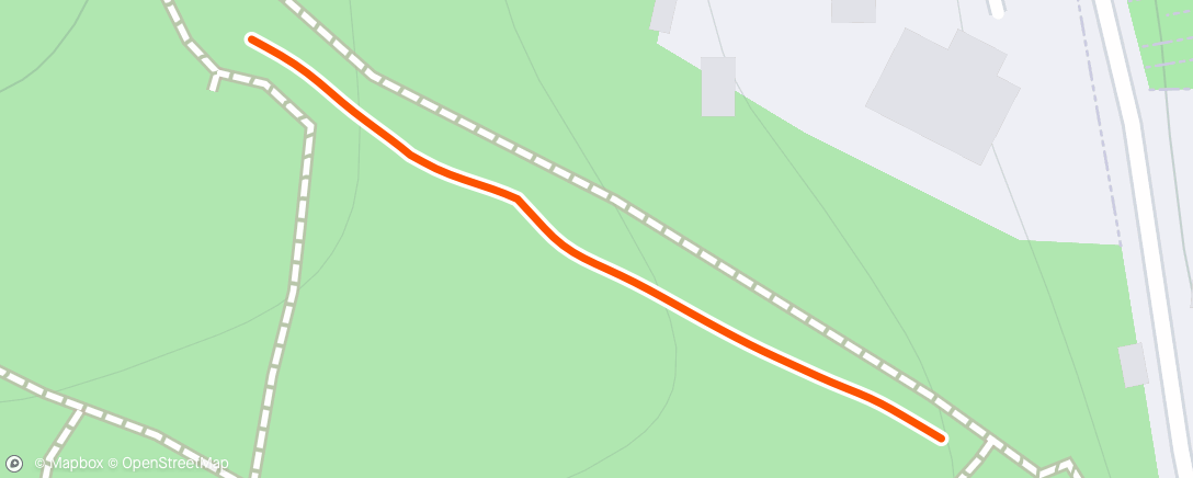 Mapa da atividade, Evening Trail Run