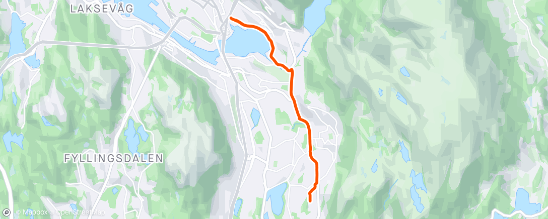 Map of the activity, 5x1000m
