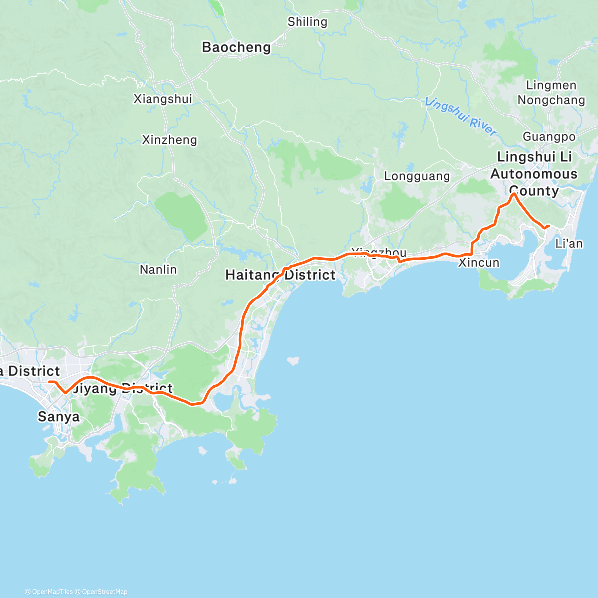 Map of the activity, From hotel to hotel