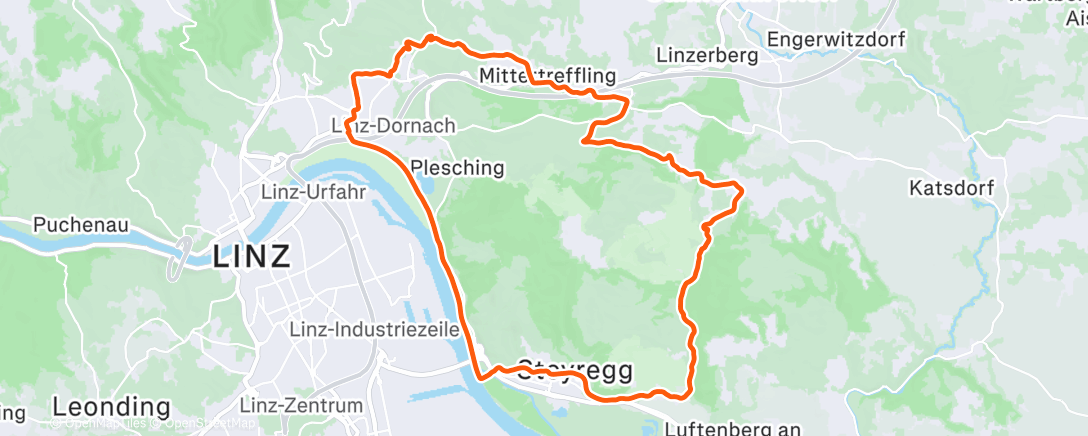 Карта физической активности (Radfahrt am Morgen)