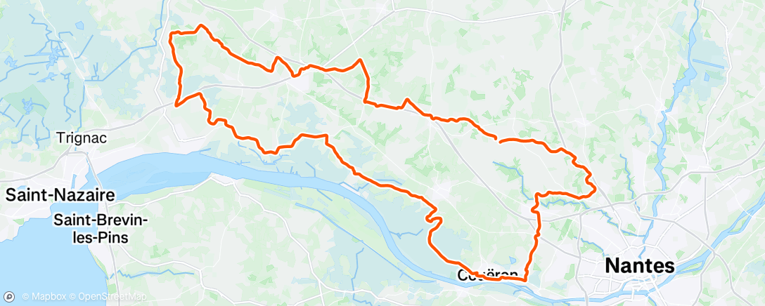 Map of the activity, Sortie vélo le matin