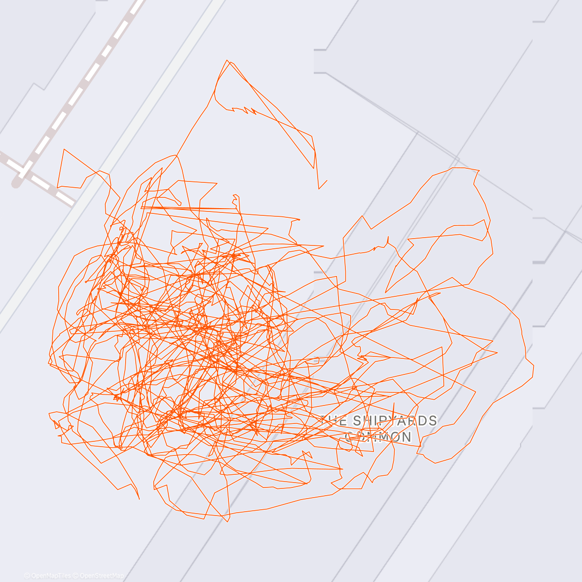 Map of the activity, Ice skating with the Steed crew