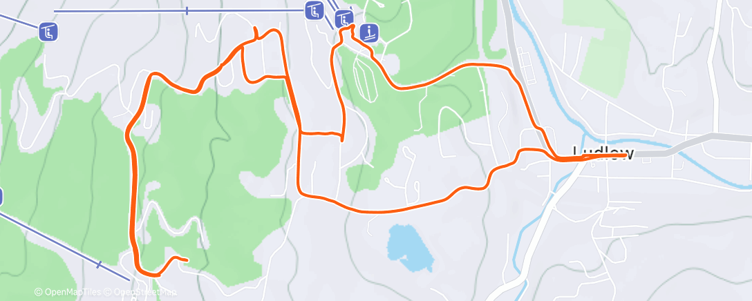 Map of the activity, Back injury/no ski/hike!