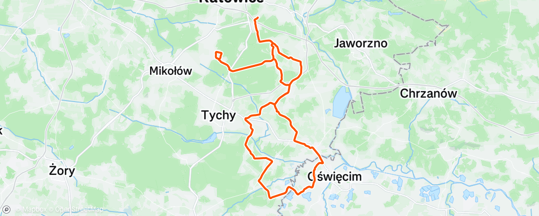 Map of the activity, Afternoon Ride