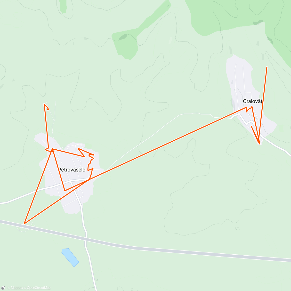 Map of the activity, La Petrovaselo in vie - 14 km