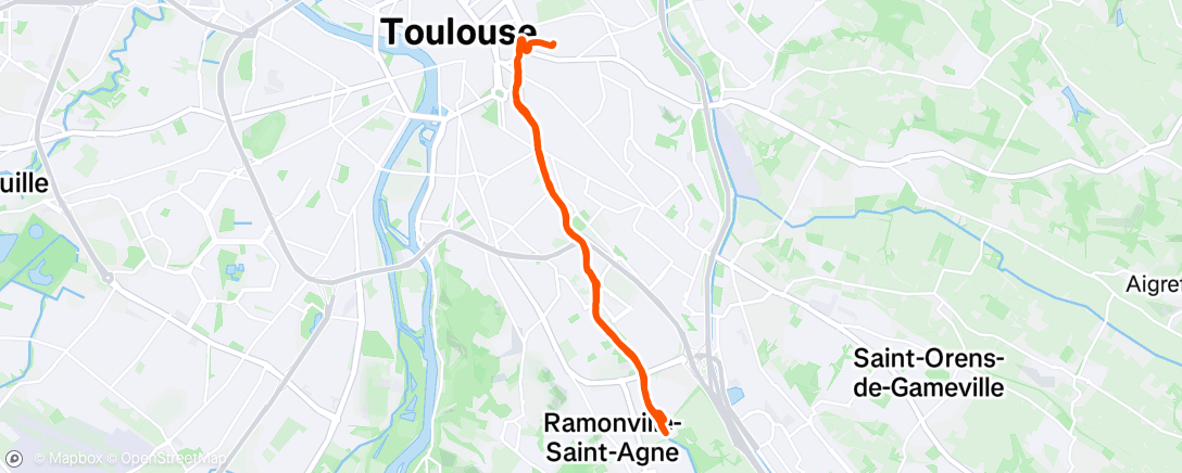 Map of the activity, Afternoon Run