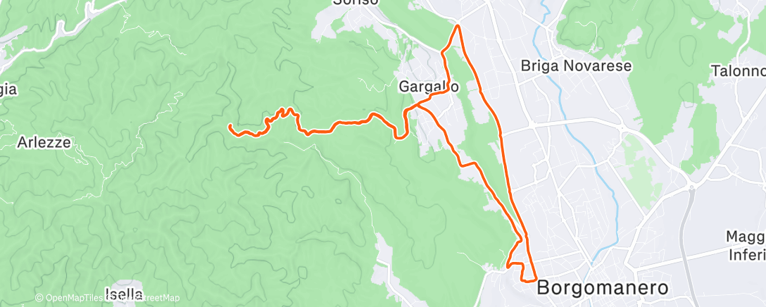 Map of the activity, Morning Run