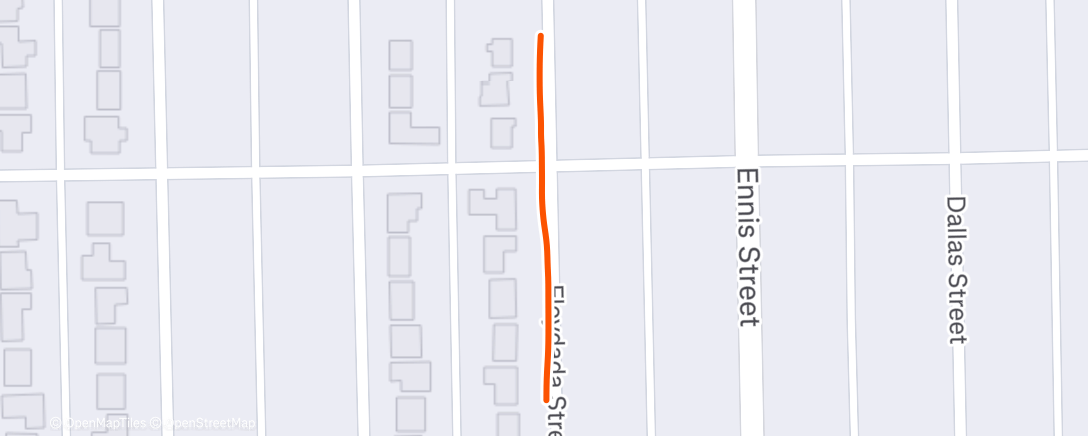 Map of the activity, Afternoon Run