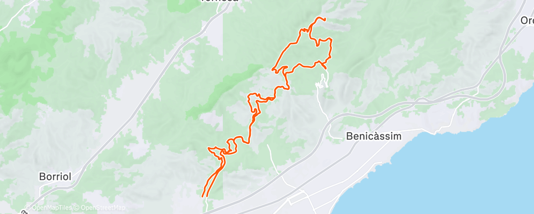 Карта физической активности (Bicicleta de montaña matutina)