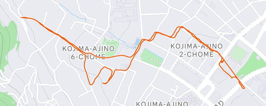 Map of the activity, 朝のランニング