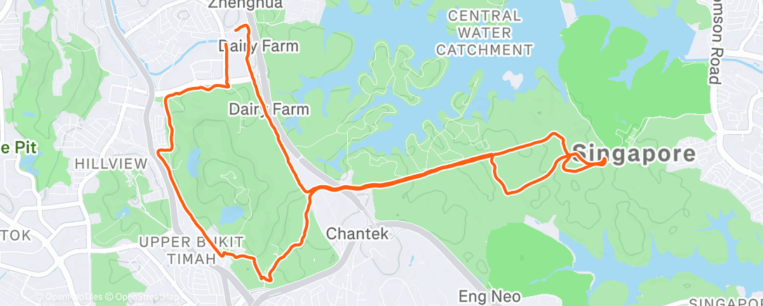 Map of the activity, Lunch Trail Run