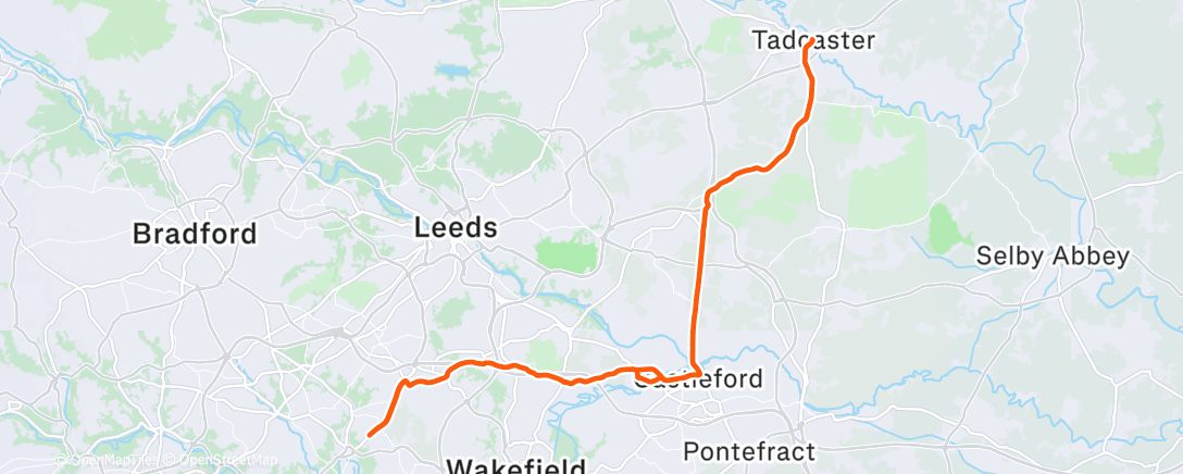 Карта физической активности (Chilly to Tadcaster)