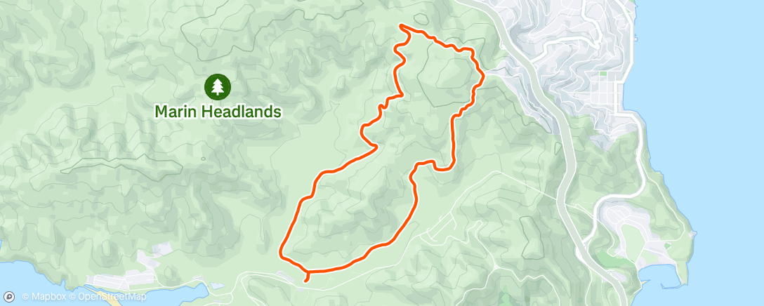 Map of the activity, Lunch Hike