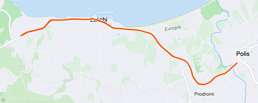 Map of the activity, Night Run