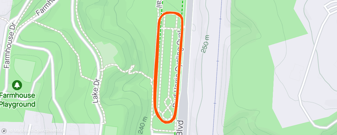 Map of the activity, Oval races week 4 - Bullet course
