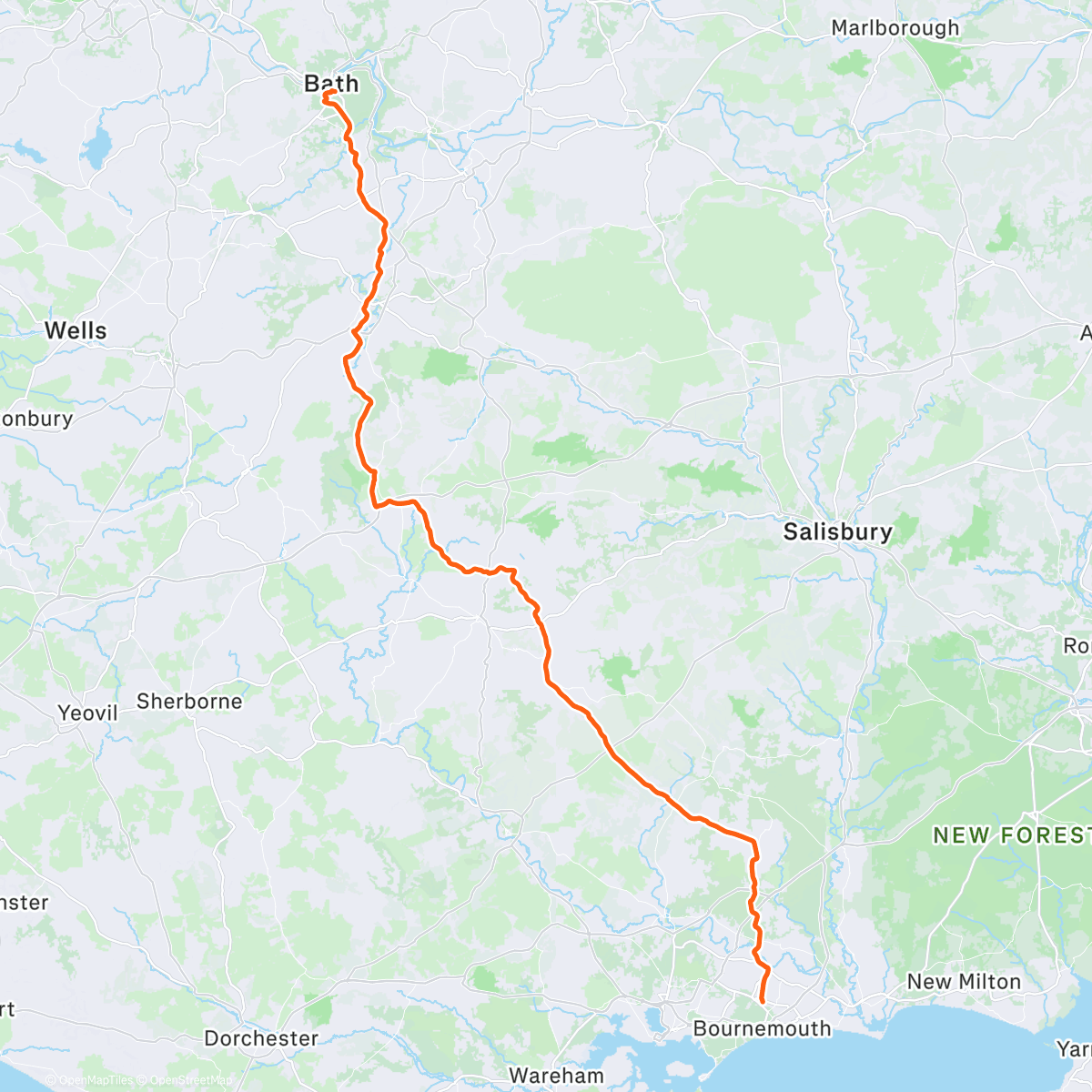 Map of the activity, Night in Bath. 🛀