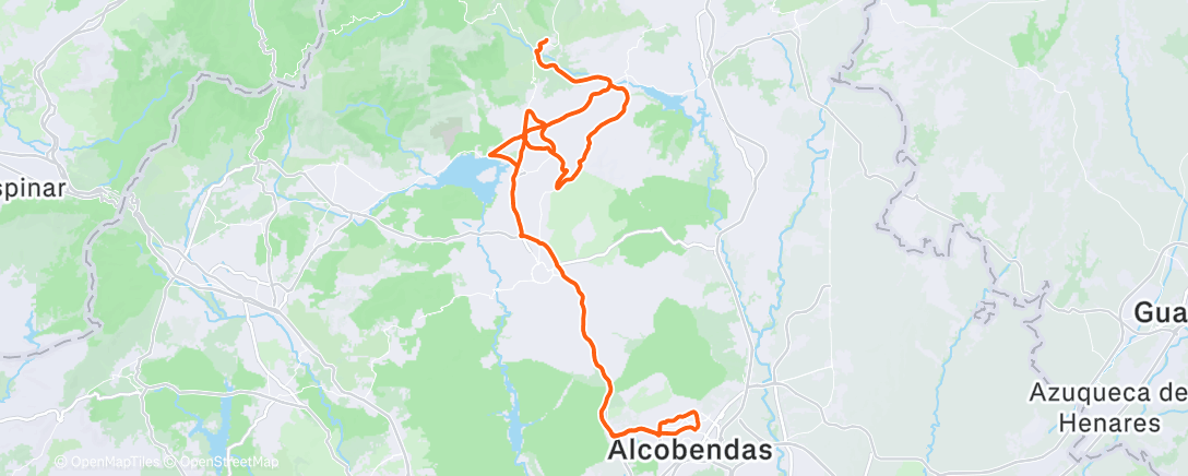 Map of the activity, Bicicleta por la mañana