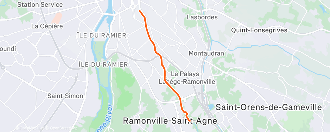 Map of the activity, TTM Solo 4x6'