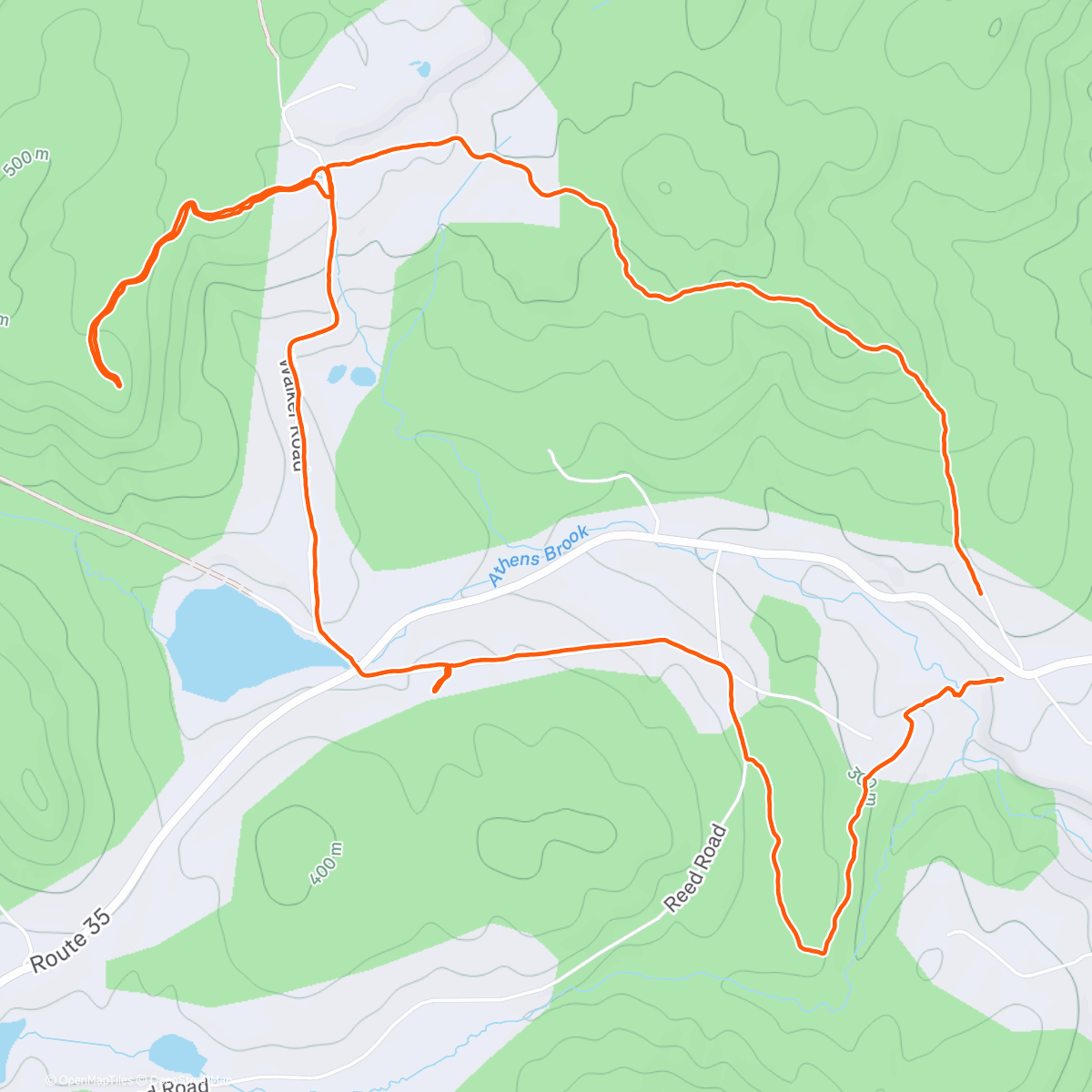 Map of the activity, Athens Loop