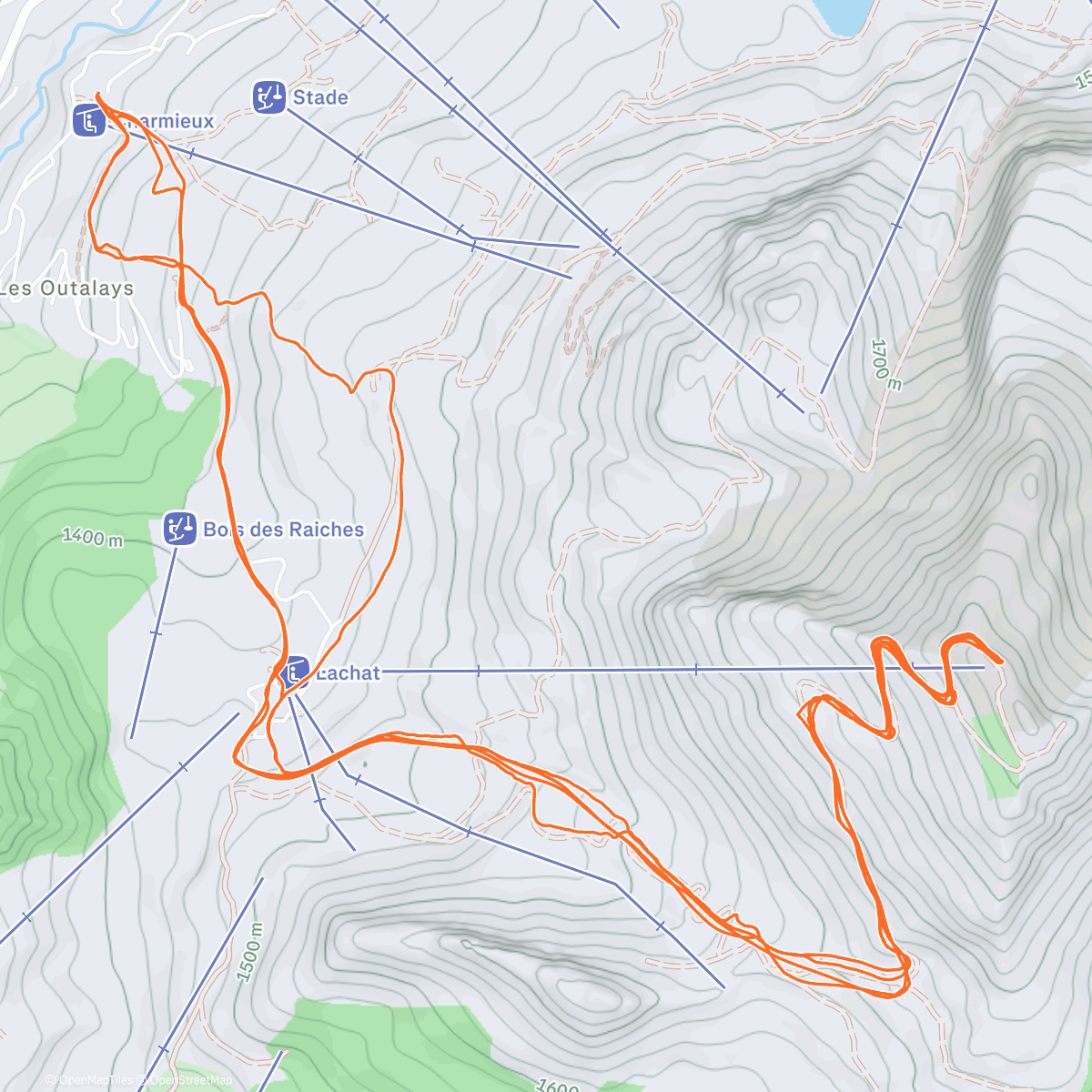 Map of the activity, [Skimo] Mont-Lachat 🐹