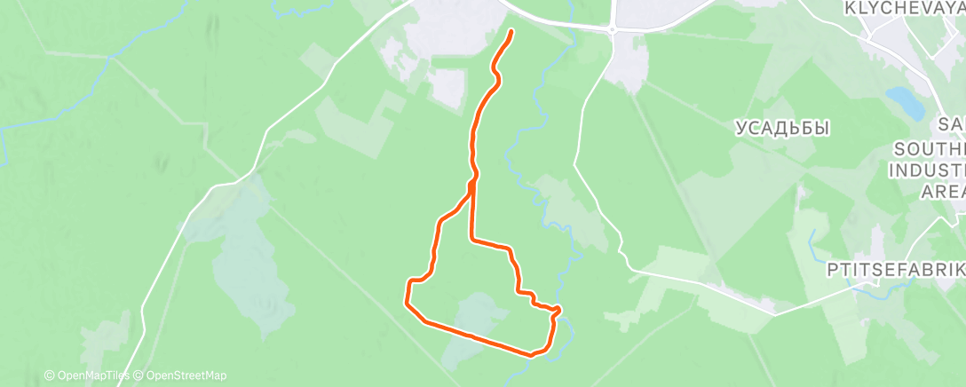 Map of the activity, Lunch Nordic Ski