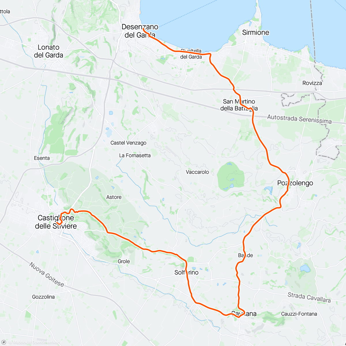Map of the activity, Giro 🌸🇮🇹 ITT #14