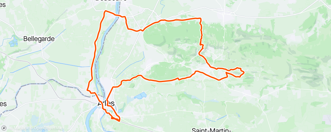 Map of the activity, Sortie vélo 🚴‍♂️🚴🚴‍♀️ le jeudi matin, avec le groupe jusqu’aux Baux, et rentré à trois 3️⃣ ramenés par Sébastien 😉🤣🤣🤣 dans le vent 💨