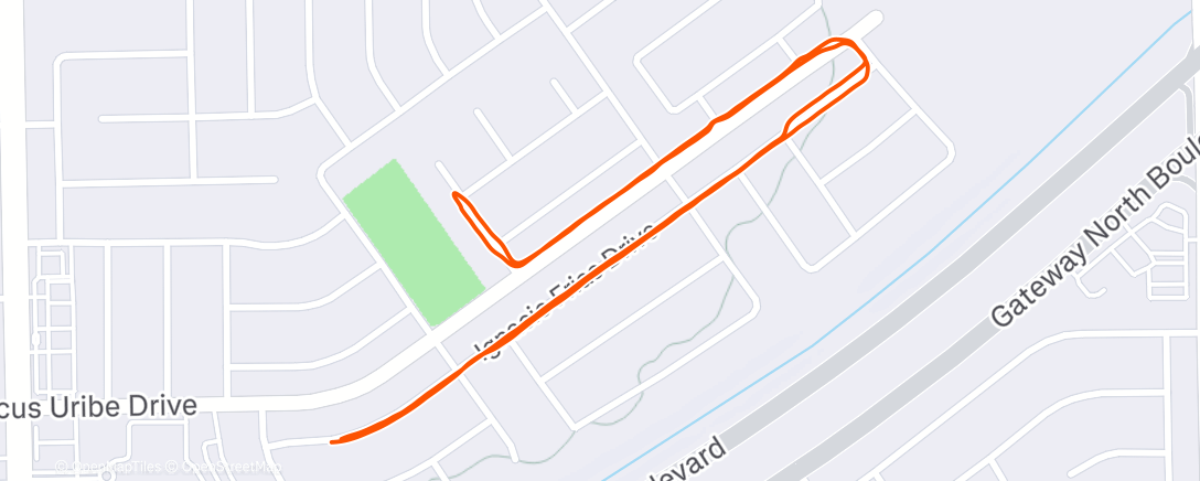 Map of the activity, Afternoon Run