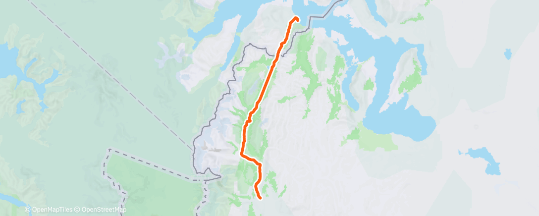Map of the activity, Patagonia 7 day
