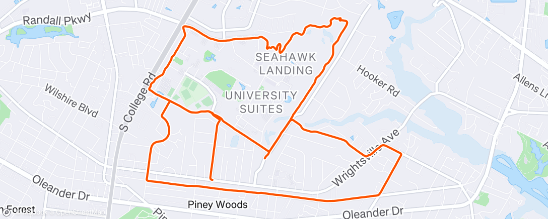 Map of the activity, Morning Run