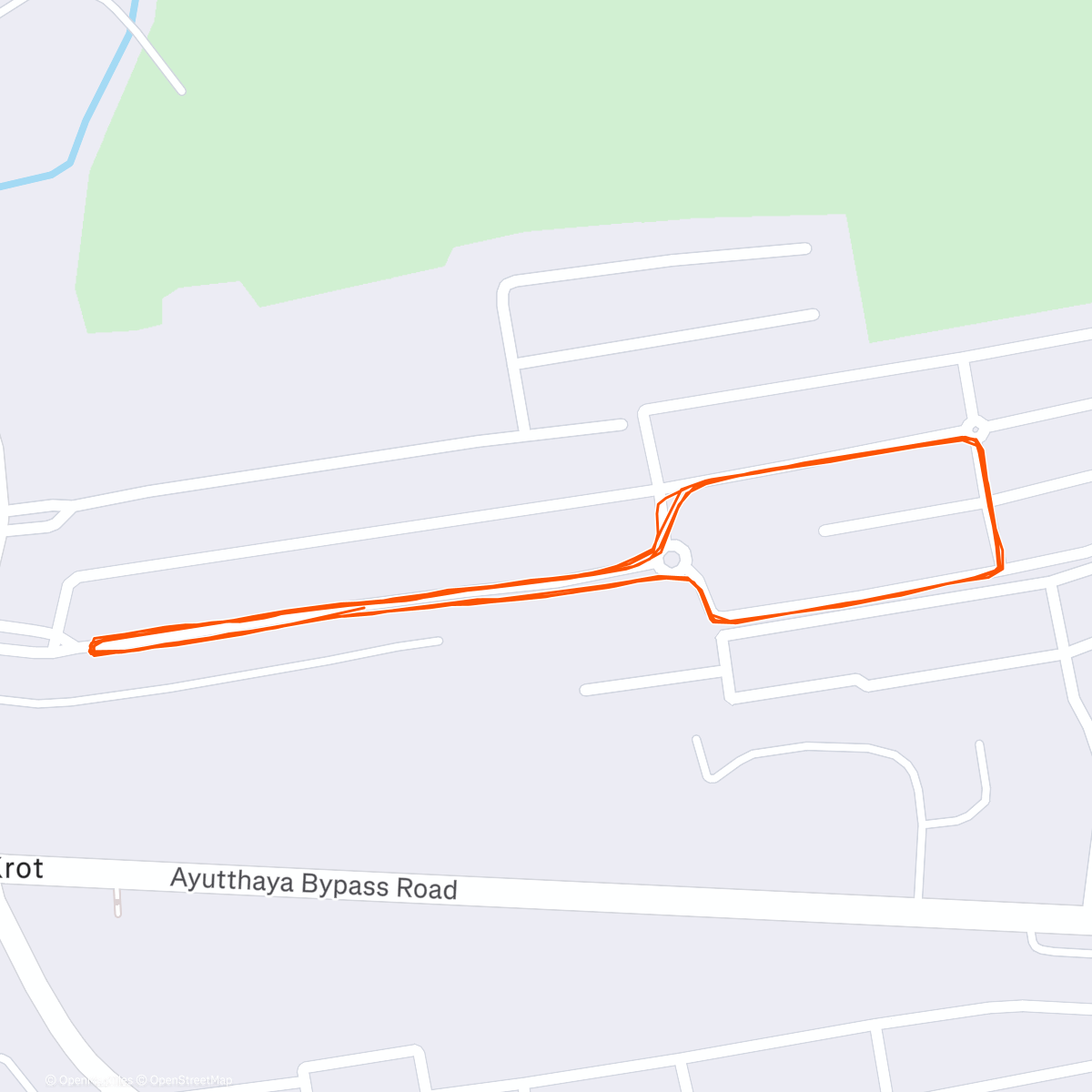 Map of the activity, Afternoon Run